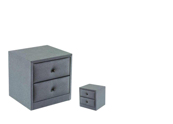 Stolik nocny z tekstylnym tapicerowanym meblem, komody, konsole, design sypialniany, tkaniny
