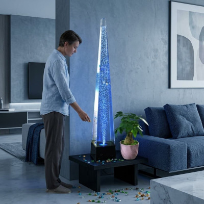 Słup wodny 146cm słupy ścienne wodne Ściana przegroda LED podświetlana