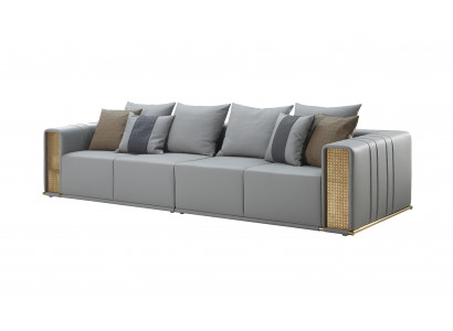 Sofa 4 miejsce do siedzenia Szary Luksusowy Salon Nowoczesny Design Kanapy Nowe Kreatywne
