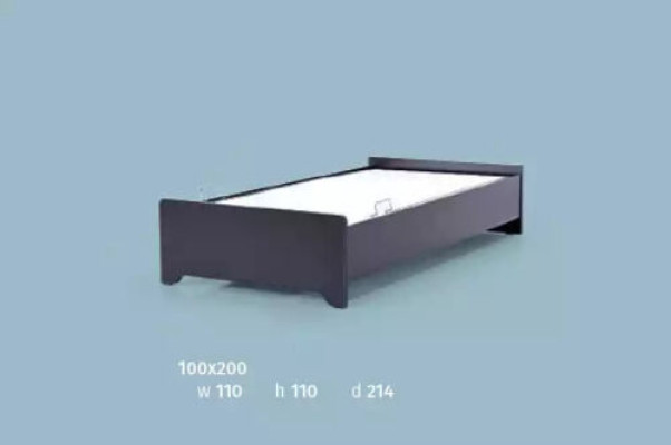 Designerskie łóżko składane łóżko młodzieżowe meble drewniane z miękkimi meblami 100x200cm
