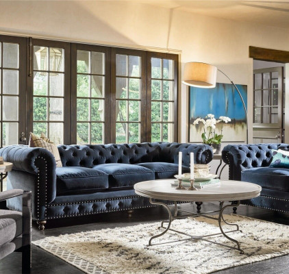 Chesterfield Sofa Couches Podkładka Ustawić Couch Podkładka Materiał Skóra
