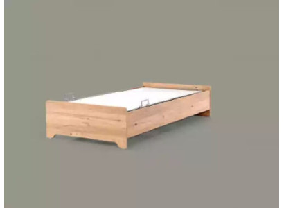 Designerskie łóżka Łóżeczko dziecięce brązowe nowoczesne łóżko młodzieżowe meble drewniane 100x200cm