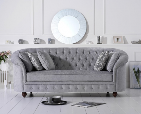 Chesterfield Sofa Couch Podkładka Materiał Skóra Couchen Podkładka Ustawić 3-osobową