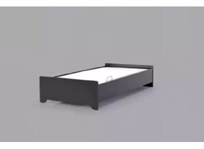 Designerskie łóżka składane Czarne nowoczesne łóżko młodzieżowe 100x200cm