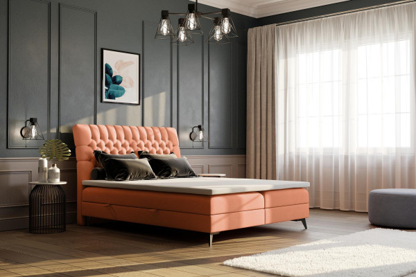 Chesterfield Boxspring łóżko Podwójne łóżka Design Obicia Skrzynia Funkcja Hotel