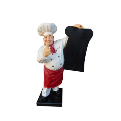 Tablica reklamowa Kucharz Figura Rzeźba Posąg Figurka Reklamowa Tablica z Menu Stojak Reklamowy Nowy