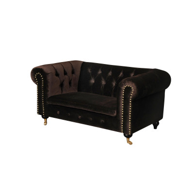 Chesterfield 2-miejscowa klasyczna luksusowa sofa barokowa rokoko z tkaniny i skóry