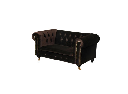 Chesterfield 2-miejscowa klasyczna luksusowa sofa barokowa rokoko z tkaniny i skóry
