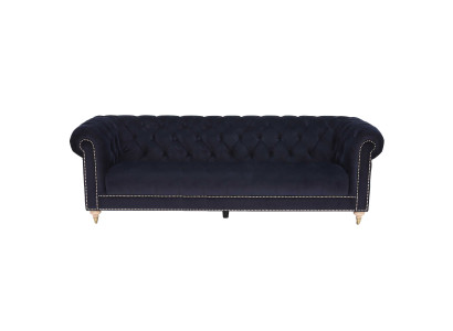 Chesterfield 4 osobowa klasyczna luksusowa kanapa barokowa w stylu rokoko z tkaniny i skóry