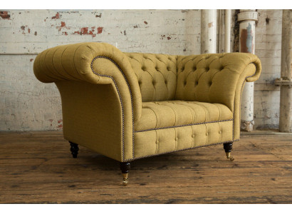 Fotel Kanapa Obicie Sofa Materiałowe Kanapa Chesterfieldy Sofy 1,5-osobowa Fotel 1-osobowy Żółty