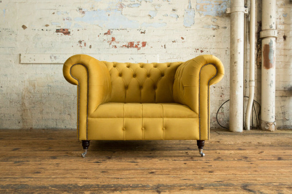 Chesterfield Design Sofa Sessel Couch Polster Luxus Textil Couchen 1 Sitzer #376 -> Fotel Chesterfield Design Sofa Kanapa Wygodna Tkanina Luxus 1 Osobowa #376