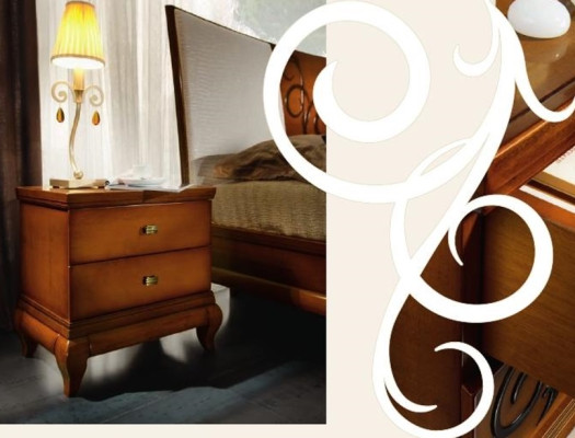 Stolik nocny 2 szuflady Stolik pomocniczy Szafka nocna Komoda Konsola Design drewniany