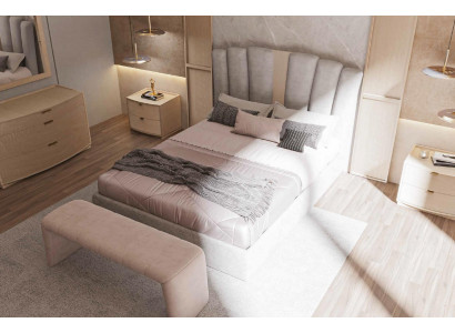 Taboret tapicerowany siedzisko Design tkanina Relaks Luksusowa sofa Ławka Materac Tkanina Nowoczesna