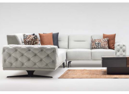 Sofa w kształcie litery L Kanapa Tkaninowa Kanapa Szary Sofa Nowoczesna Tkanina