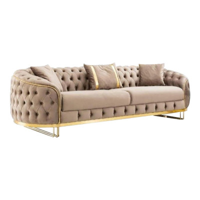 Stylowa Trzyosobowa Sofa do Salonu Chesterfield Luksusowe Meble Nowość