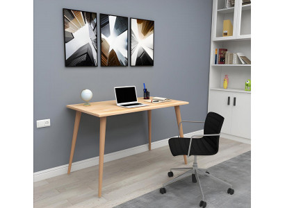 Beżowy drewniany stół Projektant Loft Stoły Stylowe biurka Meble luksusowe