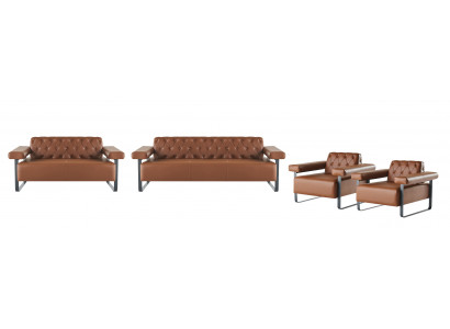 Chesterfield Sofa Guziki Kanapy 4-częściowy 3-osobowy 2-osobowy Fotel Nowoczesny