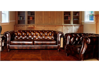 Chesterfield Big XXL Sofa Blackpool Kanapa z eko skóry i tkaniny, zestaw obiciowy