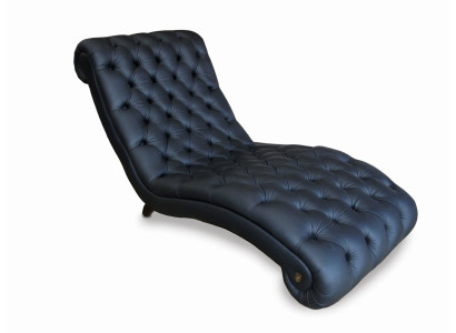 Leżak Chesterfield szezlong kanapa sofa skórzana sofa vintage kryształy NOWOŚĆ
