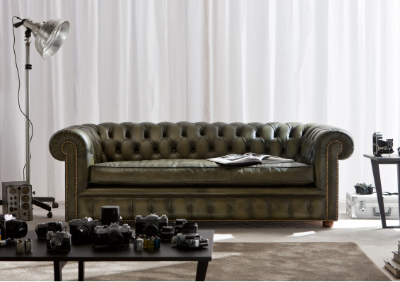 Chesterfield Sofa Kanapa Komplet wypoczynkowy 3-osobowa Sofa Klasyczna Nowa Richmond