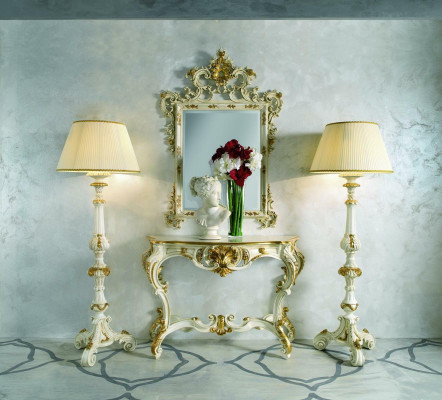 Drewniana ramka Lustro Duży połysk ścienny Klasyczny designerski Lustro Baroque SP5020