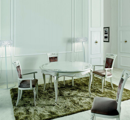 Włoskie Meble Stół obiadowy Drewno Luksusowy Tabela Design stoły jadalnia 140x79cm