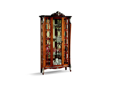 Włoskie Meble Luksusowy Design Drewno Klasyczne Barokowe Półka Szklane Witryny