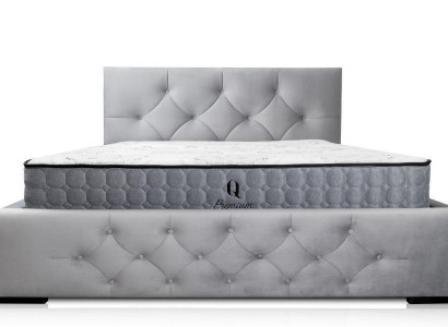 Łóżko Biały Nowoczesny Design Materiał Podkładka Sypialnia Podwójne łóżko Drewno Eleganckie Nowość