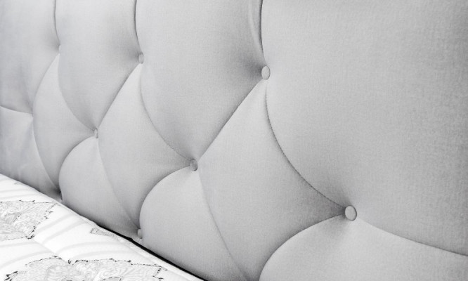 Łóżko Biały Nowoczesny Design Materiał Podkładka Sypialnia Podwójne łóżko Drewno Eleganckie Nowość