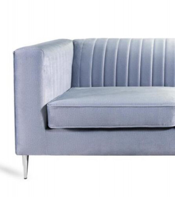 Sofa 2 miejsce do siedzenia Szara Elegancka Nowoczesna Luksusowa Design Drewno Meble Podkładka Materiał Nowość