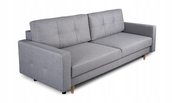 Sofa 3 miejsce do siedzenia Szara Sofa Styl Luksusowy Salon Nowoczesny Design Podkładka Materiał Nowość