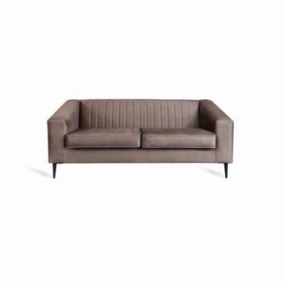 Sofa 2 miejsce do siedzenia Brązowa Sofy Siedziba Salon Nowoczesny Design Podkładka Materiał Elegancki