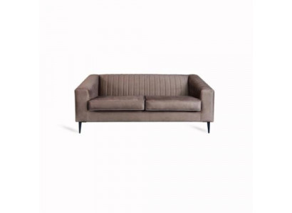 Sofa 2 miejsce do siedzenia Brązowa Sofy Siedziba Salon Nowoczesny Design Podkładka Materiał Elegancki