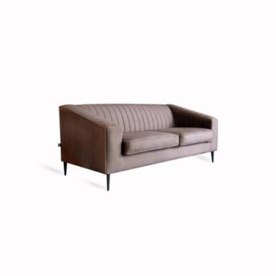 Sofa 2 miejsce do siedzenia Brązowa Sofy Siedziba Salon Nowoczesny Design Podkładka Materiał Elegancki