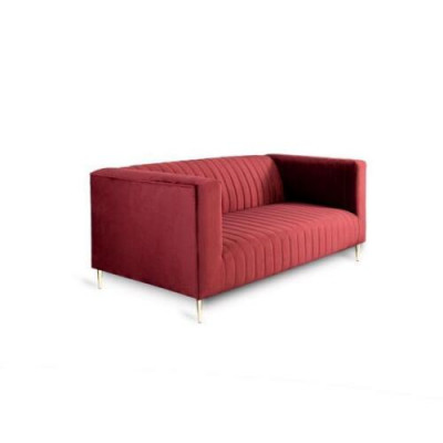 Sofa 2 miejsce do siedzenia Różowy Salon Nowoczesny Design Luksusowe Drewno Meble Podkładka Materiał Nowość