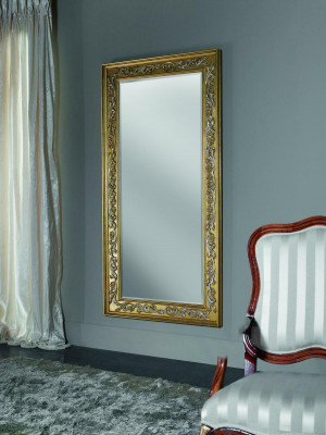 Lustro lustro ścienne Deska podłogowa barokowa rokoko w salonie łazienka Drewno Szkło Design SP 6420