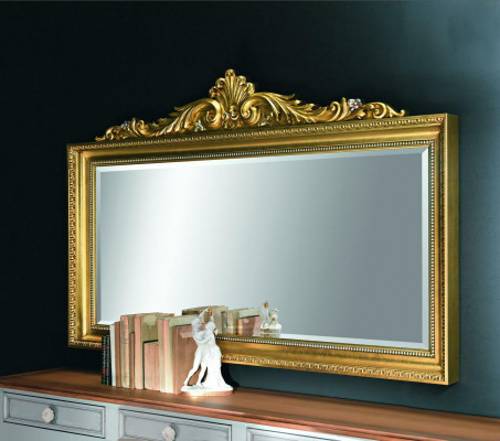 Lustro lustro ścienne Deska podłogowa barokowa rokoko salon łazienka Drewno Szkło Design SP6300