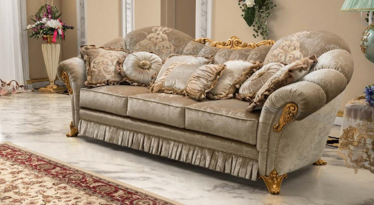 Sofa Design Kanapa Trzyosobowa Podkładka Sofy 3-osobowe Pokój Meble Beżowy Kanapy Materiał