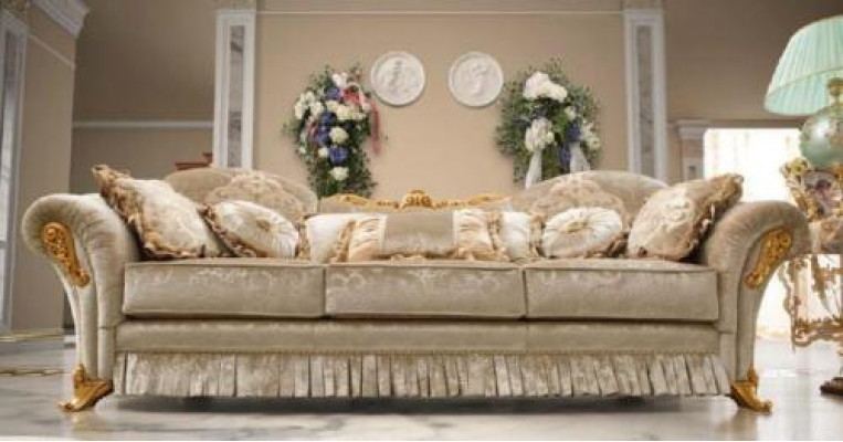 Sofa Design Kanapa Trzyosobowa Podkładka Sofy 3-osobowe Pokój Meble Beżowy Kanapy Materiał