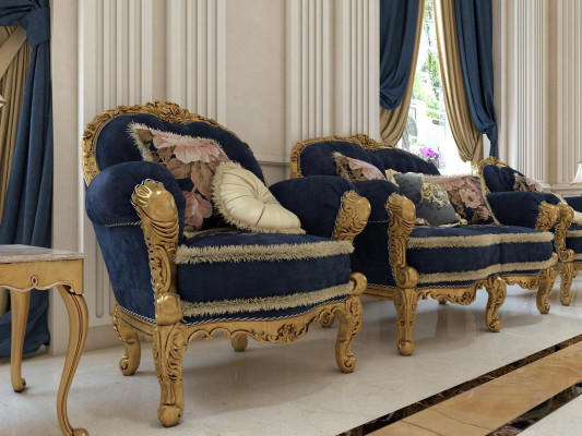 Klasyczny design Fotel Pokój dzienny Jednoosobowa sofa Sofa Lounge Club Hotel Luxury