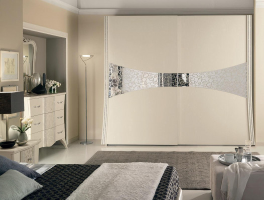 Szafa z drzwiami przesuwnymi Sypialnia Drewno Szafa Szafki New Lustro