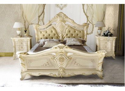 Chesterfield Sypialnia Barokowe Meble Włókiennicze Classic Łóżko Luxury
