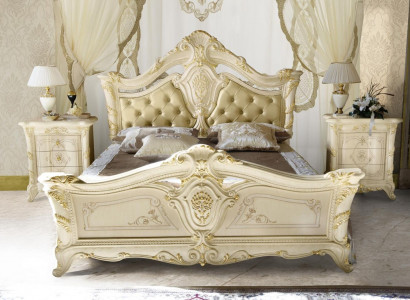 Chesterfield Sypialnia Barokowe Meble Włókiennicze Classic Łóżko Luxury