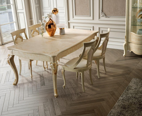 Stół obiadowy Rozkładany Klasyczny Design Tabela Włoskie Meble stoły Drewno Dining