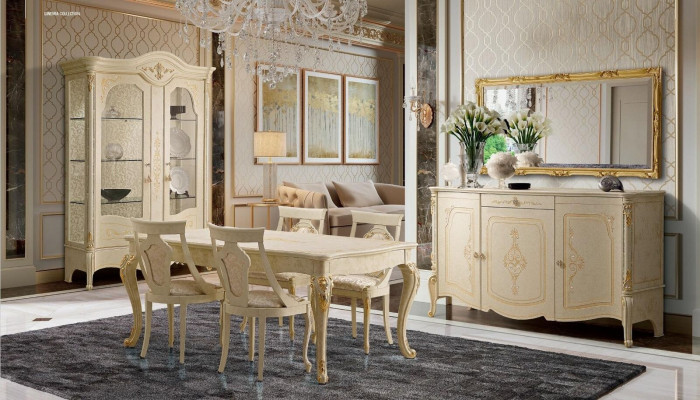 Stół obiadowy Rozkładany Klasyczny Design Tabela Włoskie Meble stoły Drewno Dining