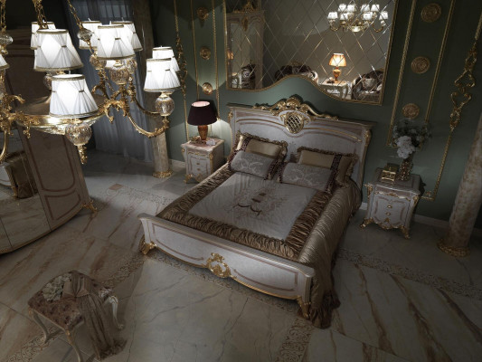 Łóżko Sypialnia łóżko Podwójne łóżko Rama łóżka Hotel Design Podkładka Luxury Meble
