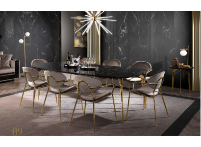 Luksusowy Stół obiadowy Modern jadalnia Kuchnia Ess stoły Design Tabela Szkło 250 cm XXL