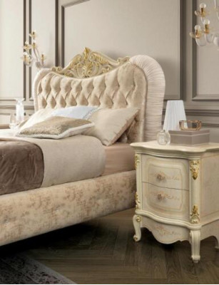 Łóżko Meble Podwójne łóżko Chesterfield Sypialnia Meble Design bed Włochy Nowe
