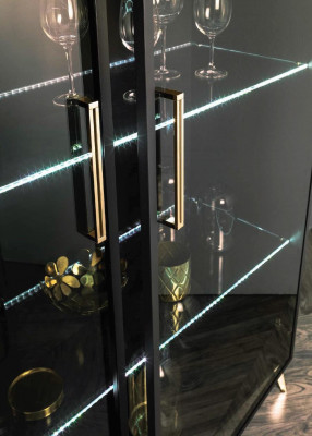 Gablota Szafa Witryny Szafki Design Włoskie Meble do Salonu Szafa