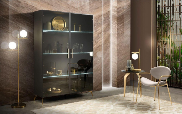 Gablota Szafa Witryny Szafki Design Włoskie Meble do Salonu Szafa